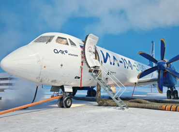 В аэропорту Якутск проходят испытания российского самолета Ил-114-300